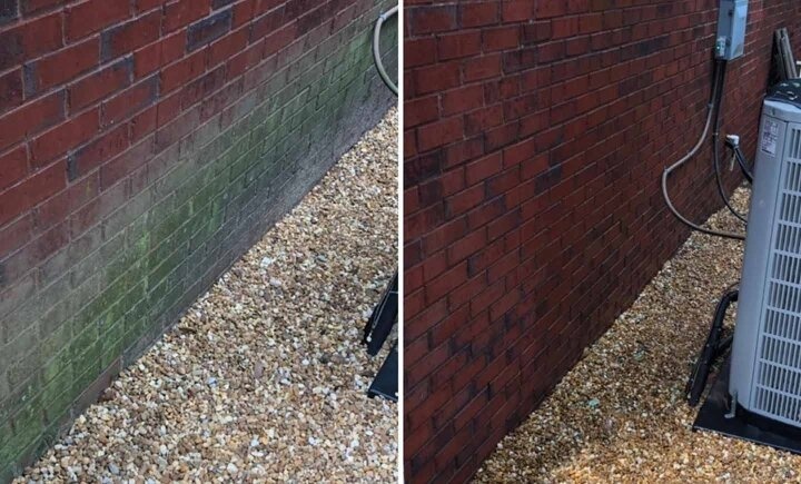 Jetterix high pressure jet cleaning driveway surface